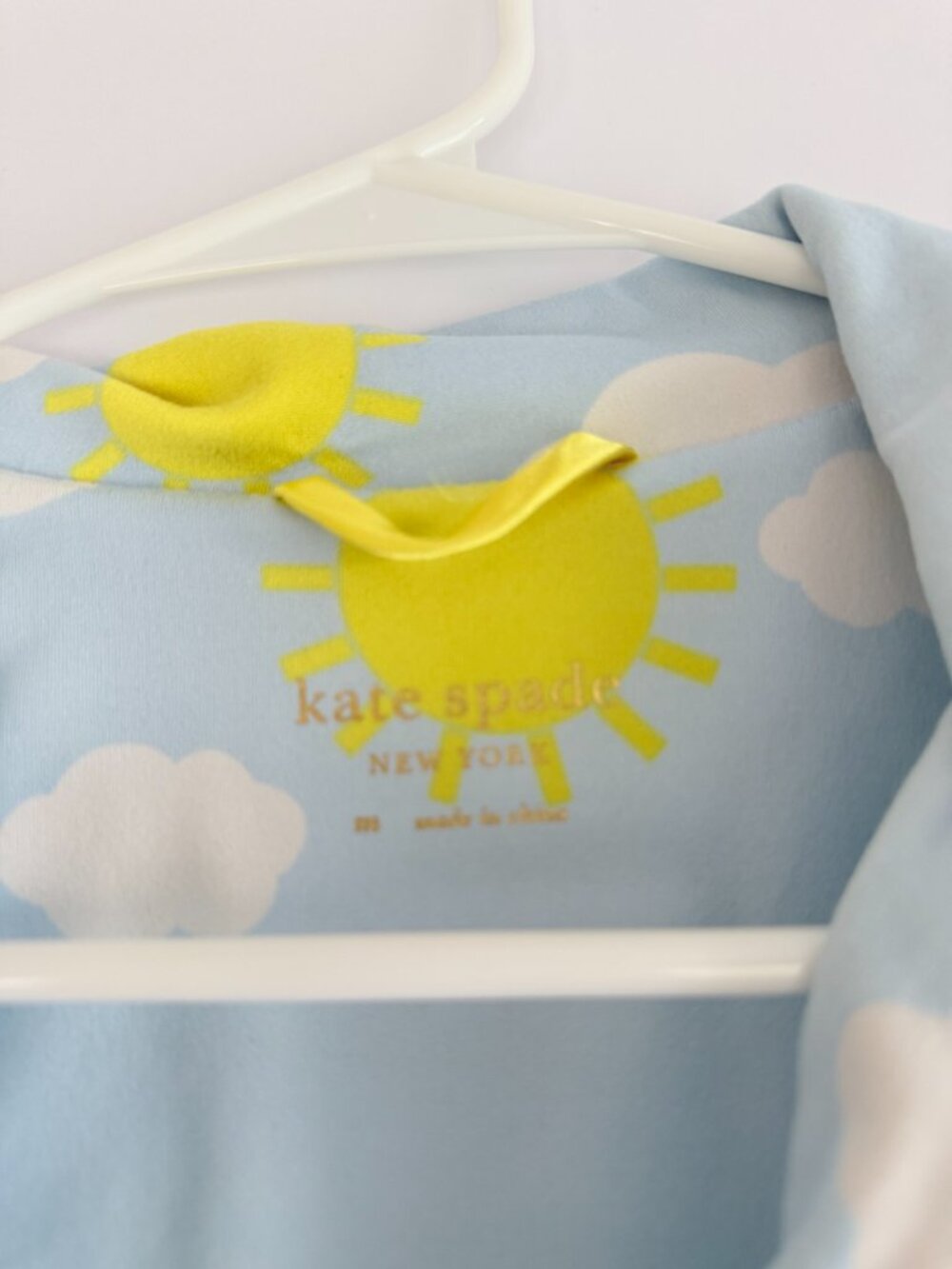 Kate Spade New York Sun & Clouds Pajama Set Women's Short Sleeve Shorts Blue - Picture 3 of 8